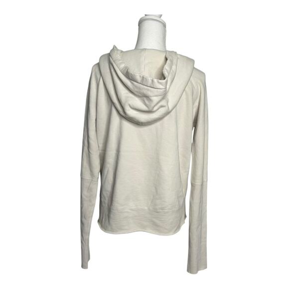 Nili Lotan Fletcher Lace Up Hoodie in Eggshell Size XS - Picture 4 of 14